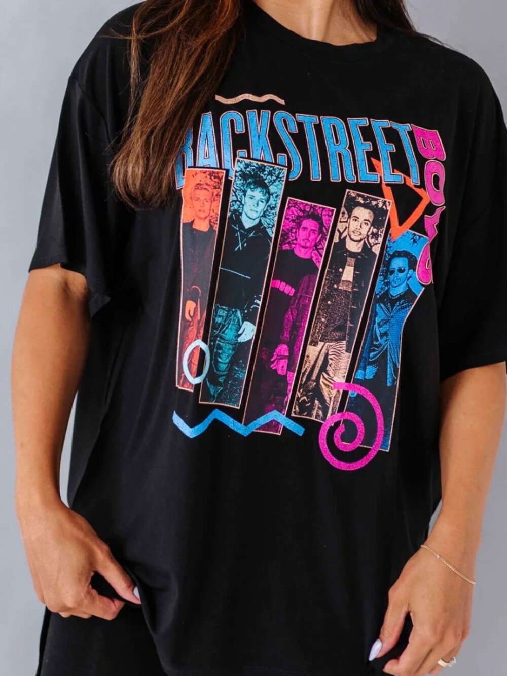 Woman's Oversized T-Shirt - Backstreet Boys Bums and Roses